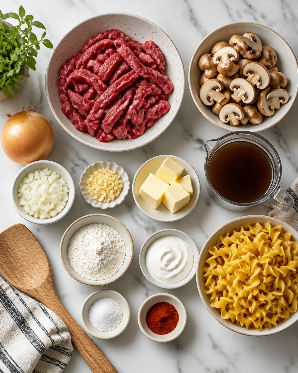 Easy Beef Stroganoff — Creamy Mushroom Noodles