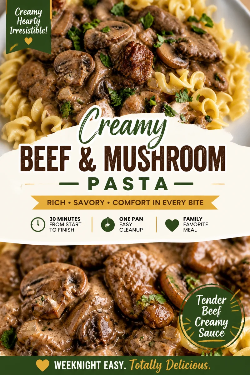 Easy Beef Stroganoff — Creamy Mushroom Noodles
