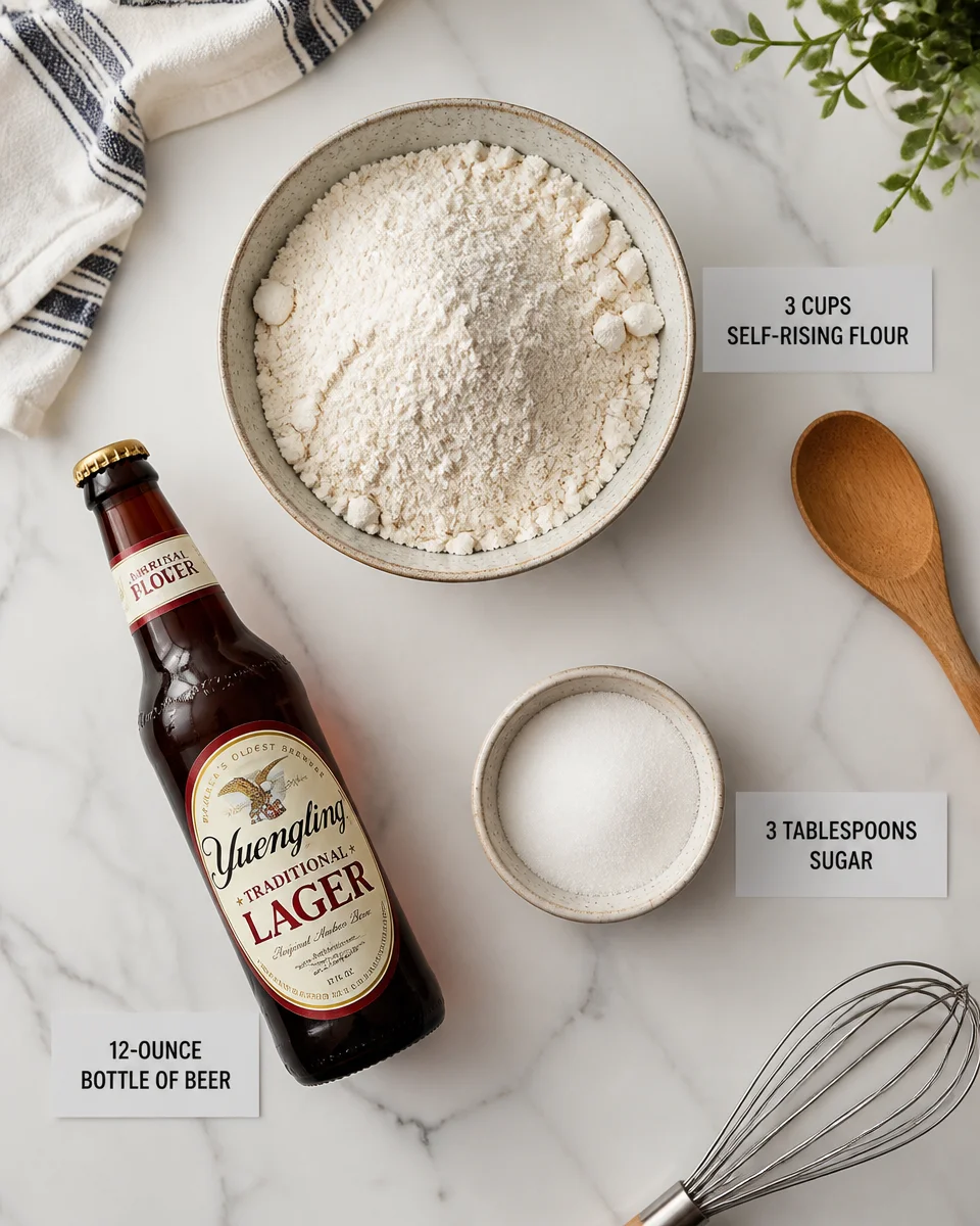 Easy Beer Bread — 3 Ingredient No Yeast
