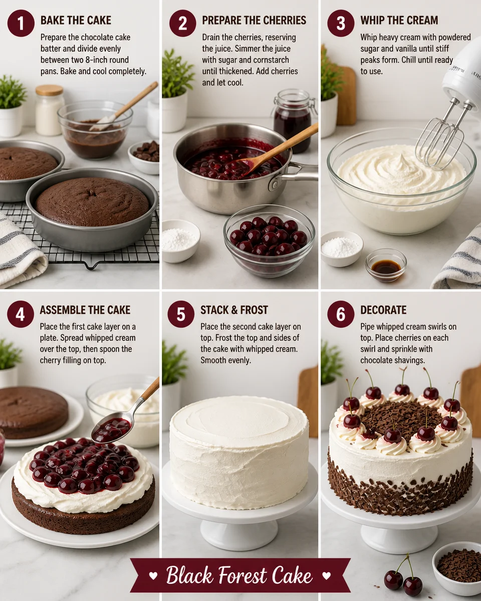 Easy Black Forest Cake — German Cherry Chocolate