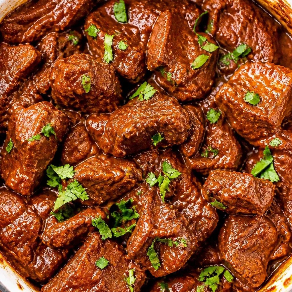 Delicious Easy Carne Guisada — Texas Mexican Beef Stew simmered in savory gravy.