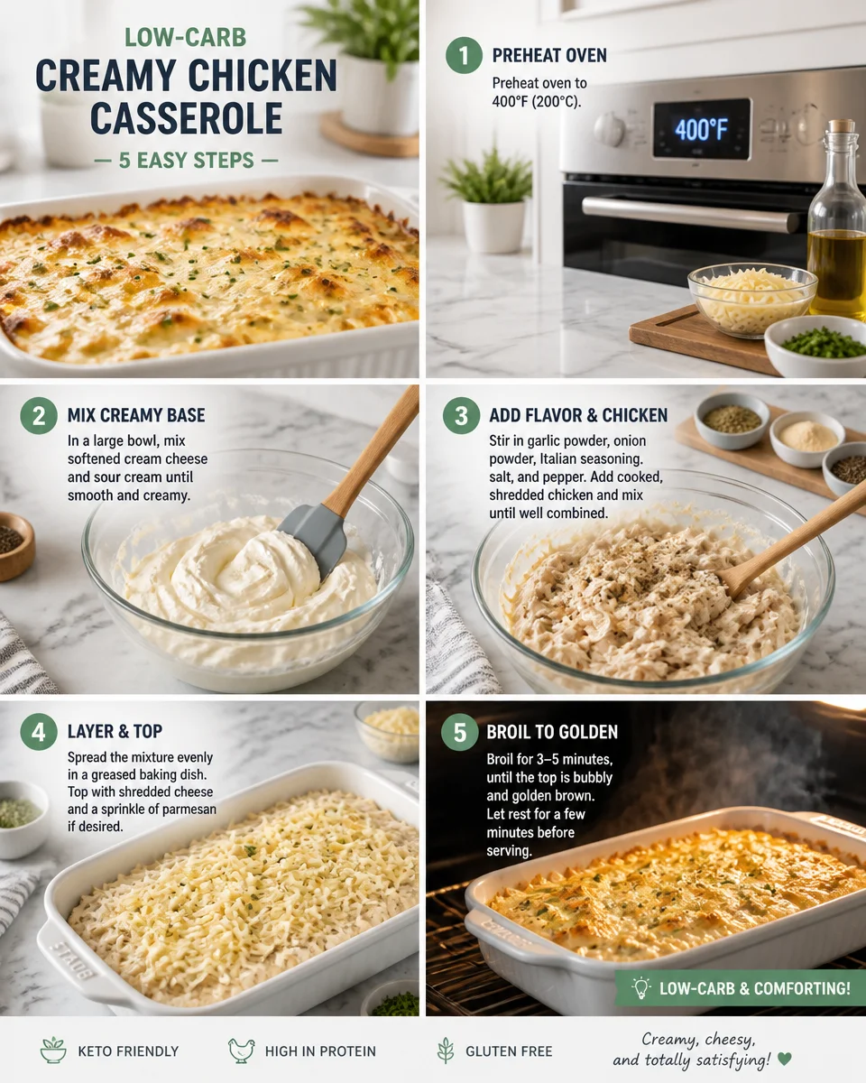 Easy Chicken Casserole — Low Carb Creamy