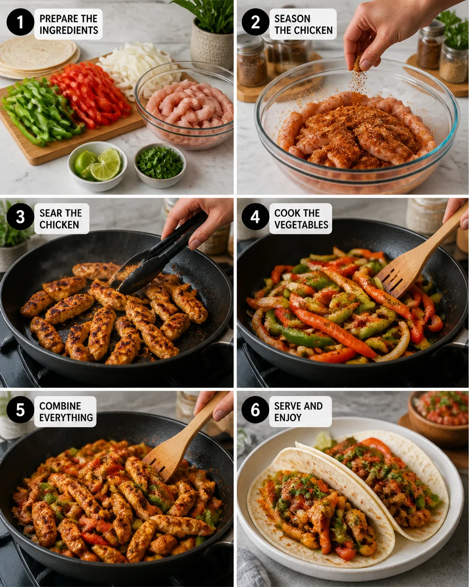 Easy Chicken Fajitas — Sizzling Skillet Recipe