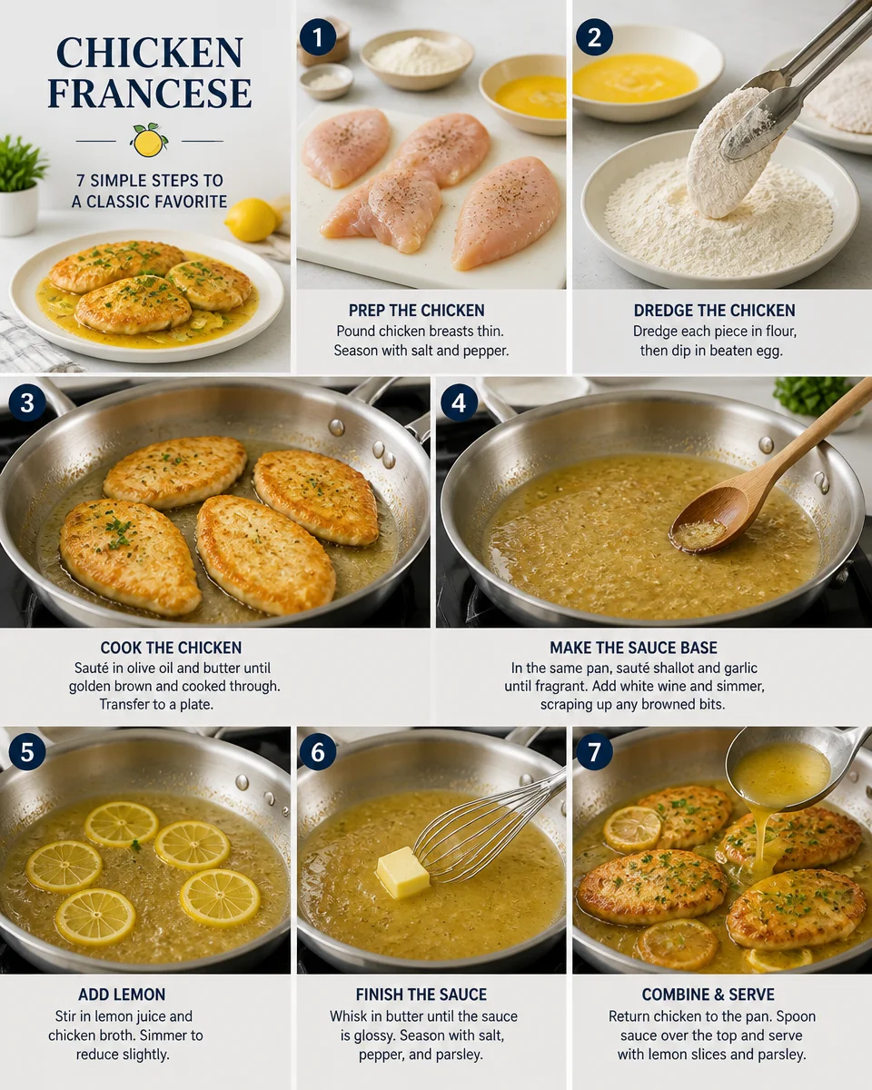 Easy Chicken Francese — Egg Battered Lemon Skillet
