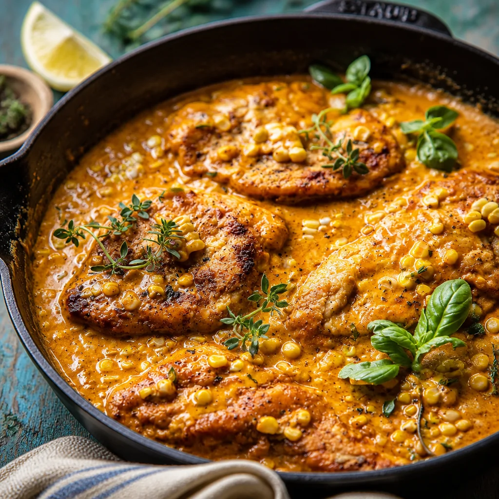 Delicious Easy Chicken Lazone with creamy Cajun sauce served over pasta.