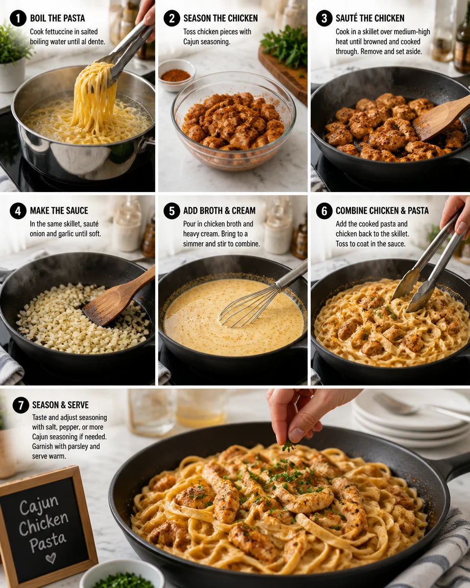 Easy Chicken Lazone — Creamy Cajun Pasta