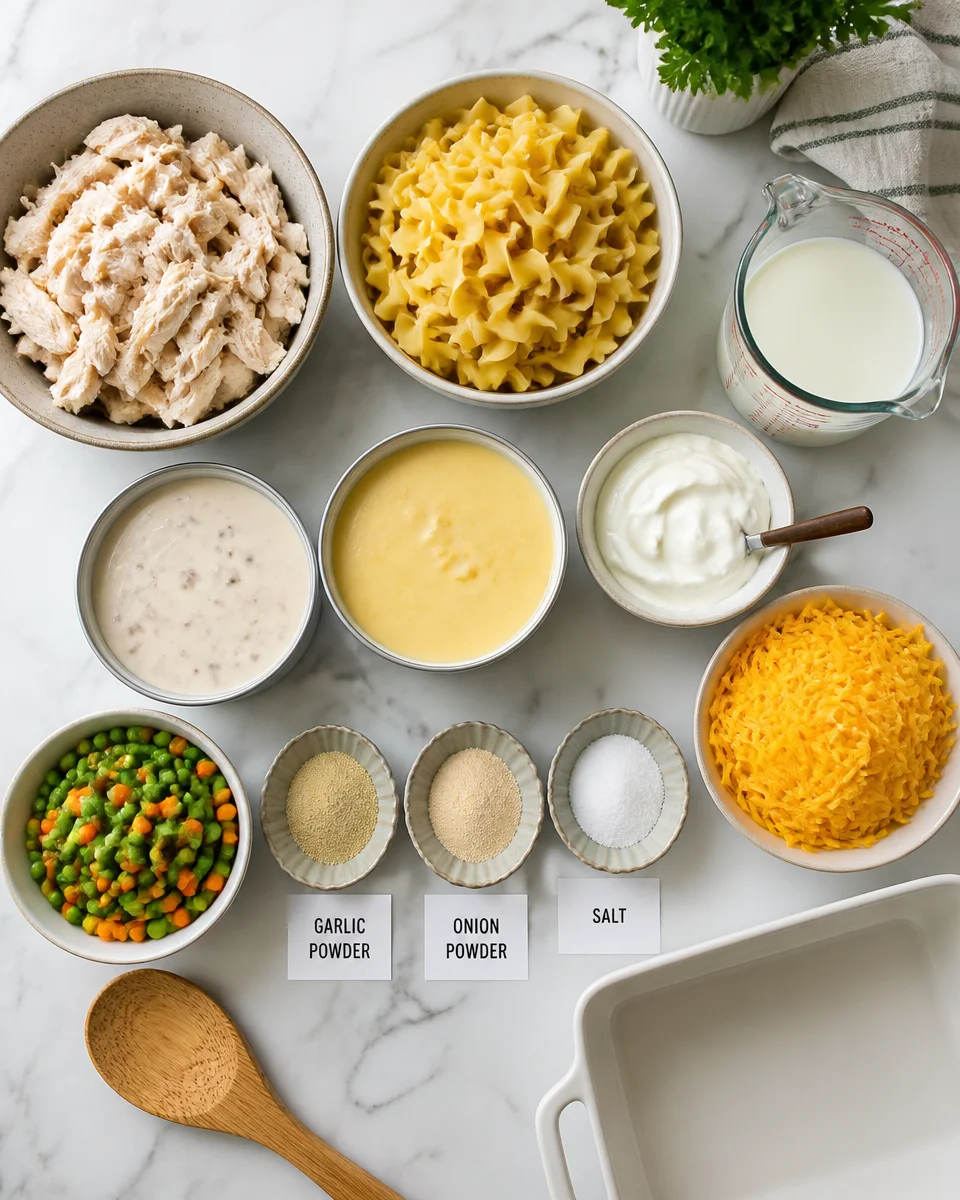 Easy Chicken Noodle Casserole — Egg Noodle Comfort Bake