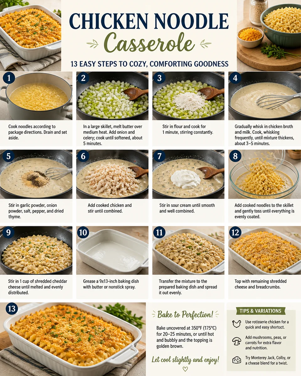 Easy Chicken Noodle Casserole — Egg Noodle Comfort Bake