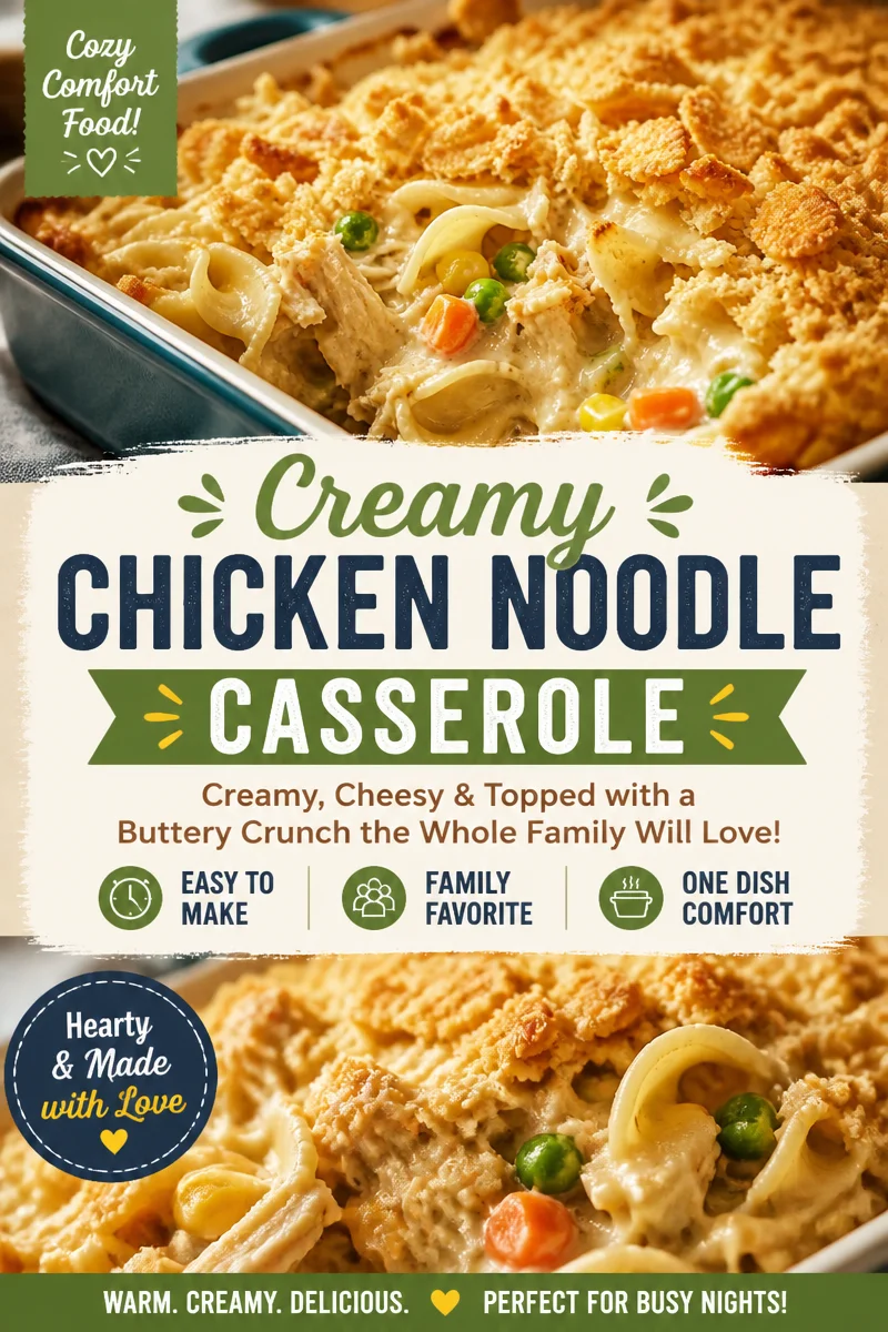 Easy Chicken Noodle Casserole — Egg Noodle Comfort Bake