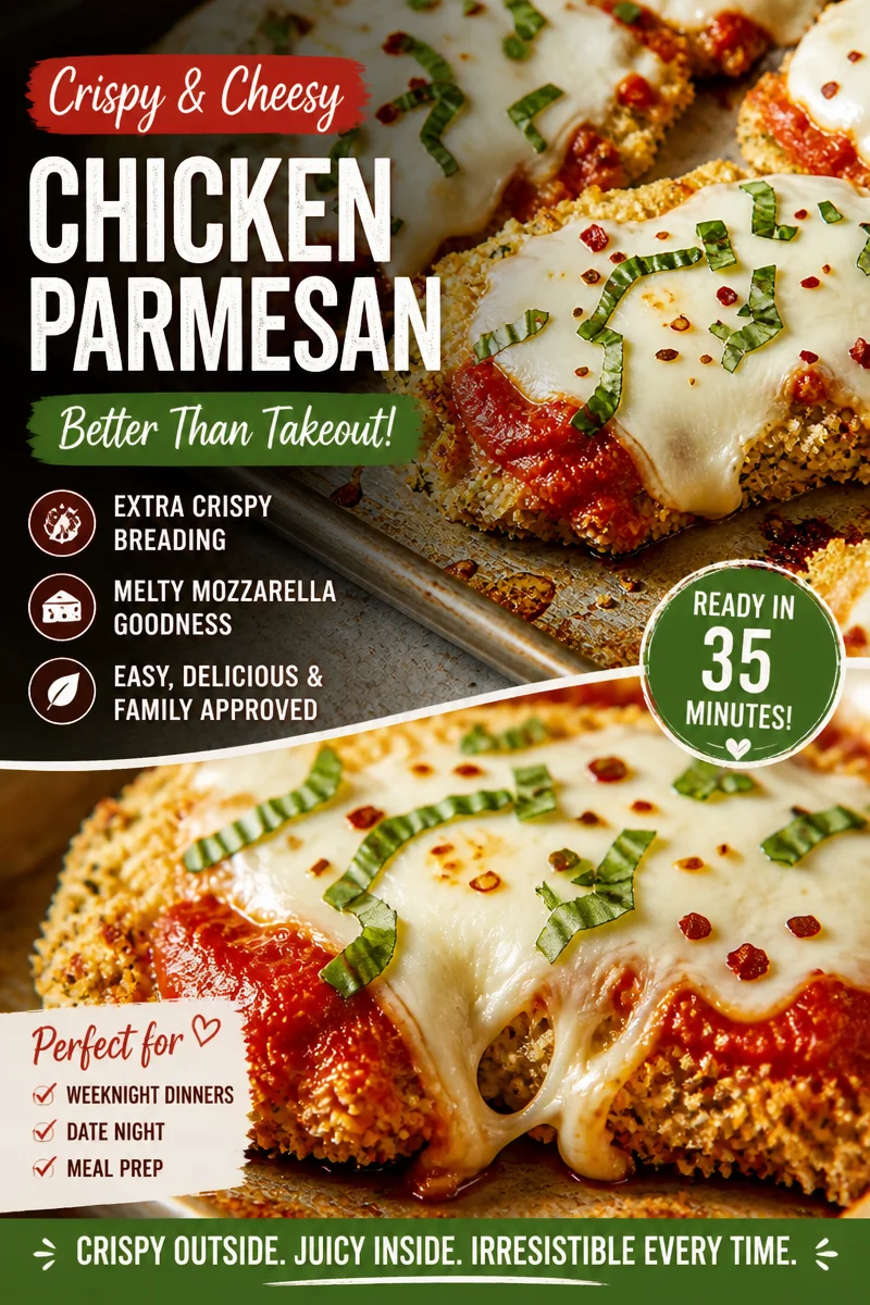 Easy Chicken Parmigiana — Crispy Baked Italian