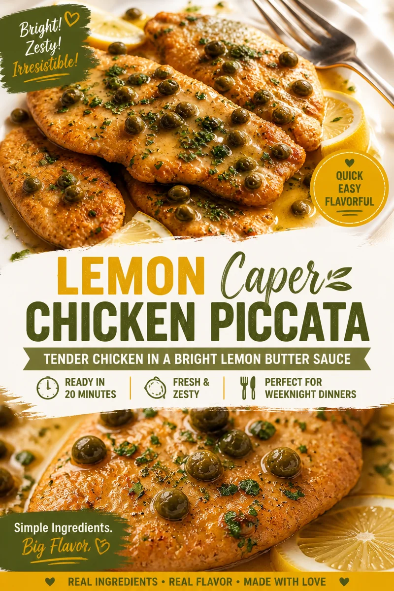 Easy Chicken Piccata — Lemon Caper Butter Sauce