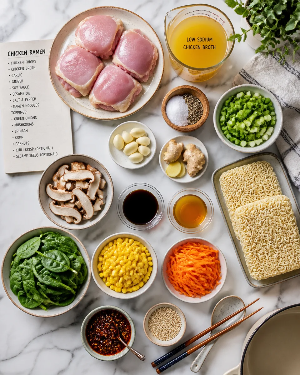 Easy Chicken Ramen — Homemade Broth Bowl