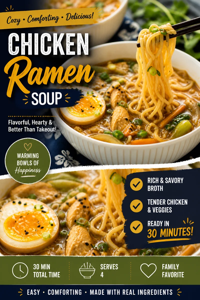 Easy Chicken Ramen — Homemade Broth Bowl