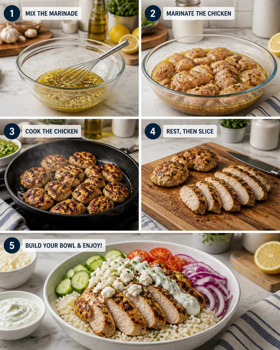 Easy Chicken Souvlaki Rice Bowl — Greek