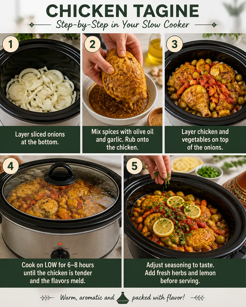 Easy Chicken Tagine — Moroccan Slow Cooked