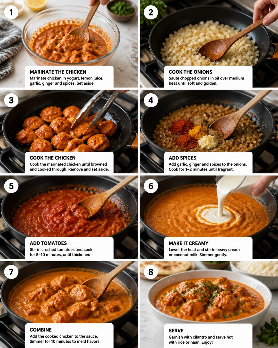Easy Chicken Tikka Masala — Indian Creamy Tomato