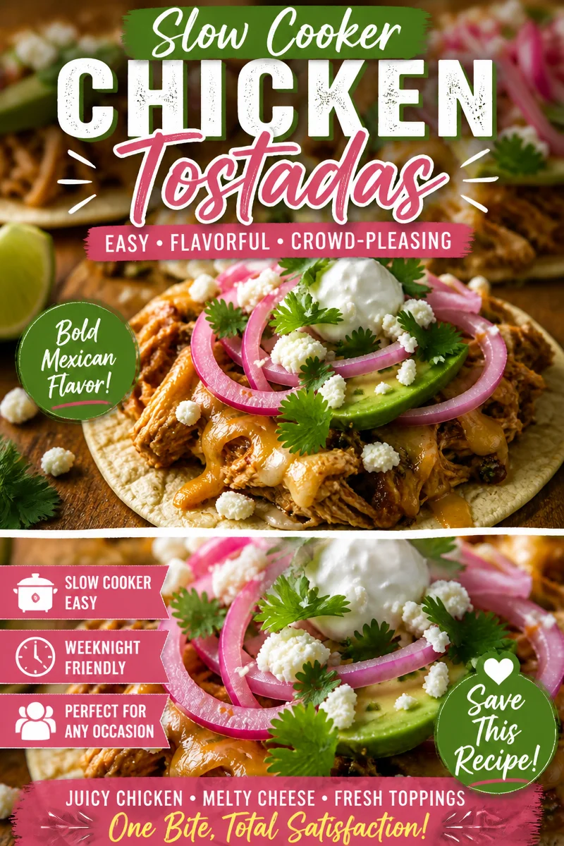 Easy Chicken Tostadas — Crispy Tortilla Topped