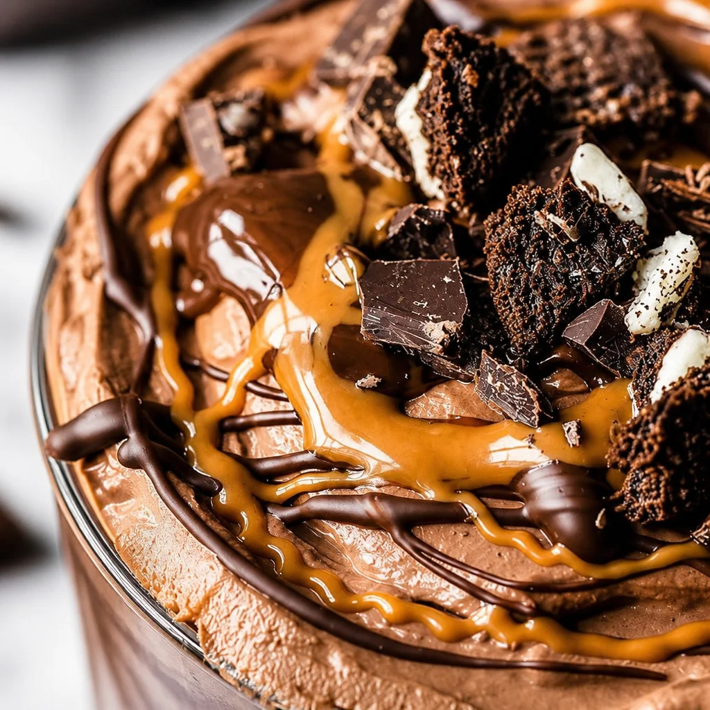 Delicious Easy Chocolate Mousse in a bowl, made with only 3 ingredients.