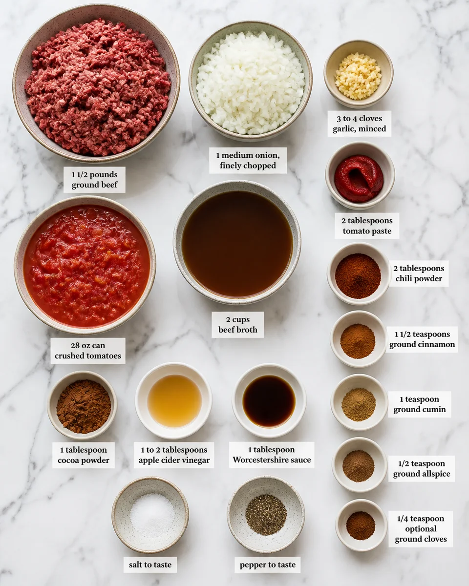 Easy Cincinnati Chili — Greek Style 5 Way