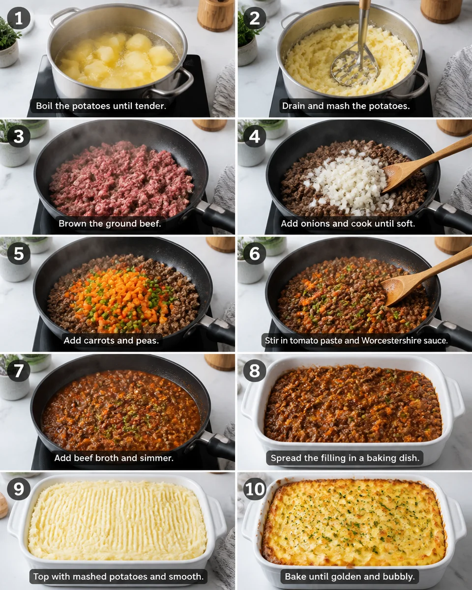 Easy Cottage Pie — Ground Beef Mashed Potato Bake