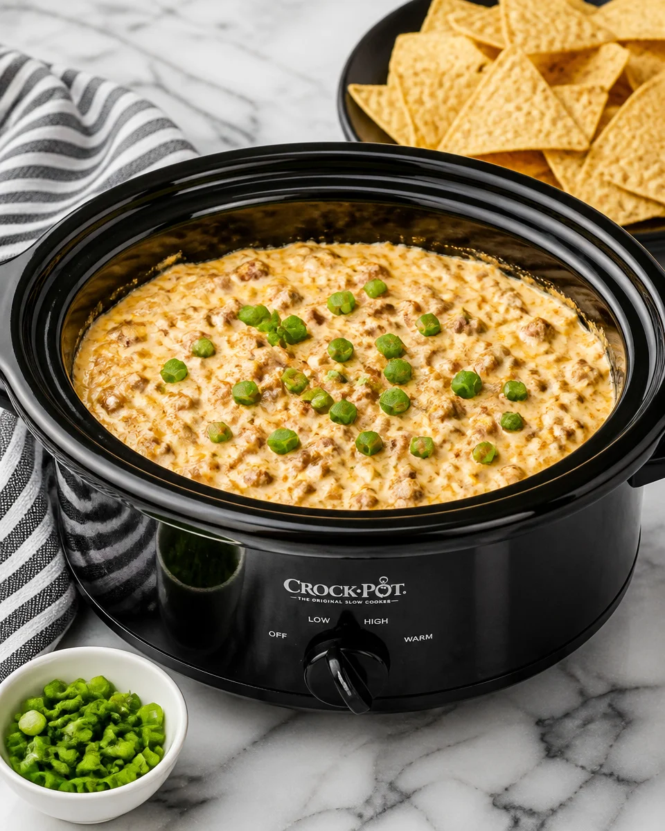 Easy Crack Dip — Hot Sausage Cream Cheese
