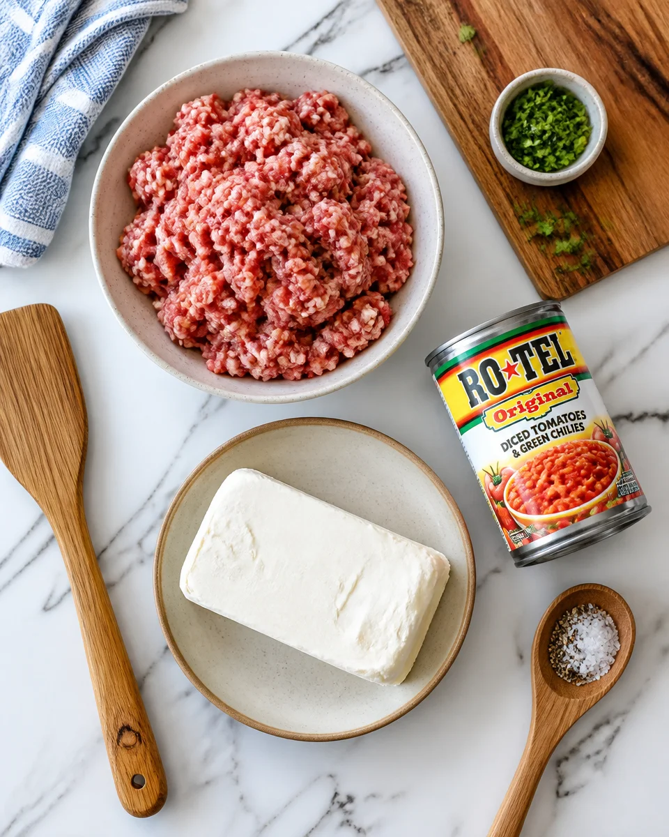 Easy Crack Dip — Hot Sausage Cream Cheese