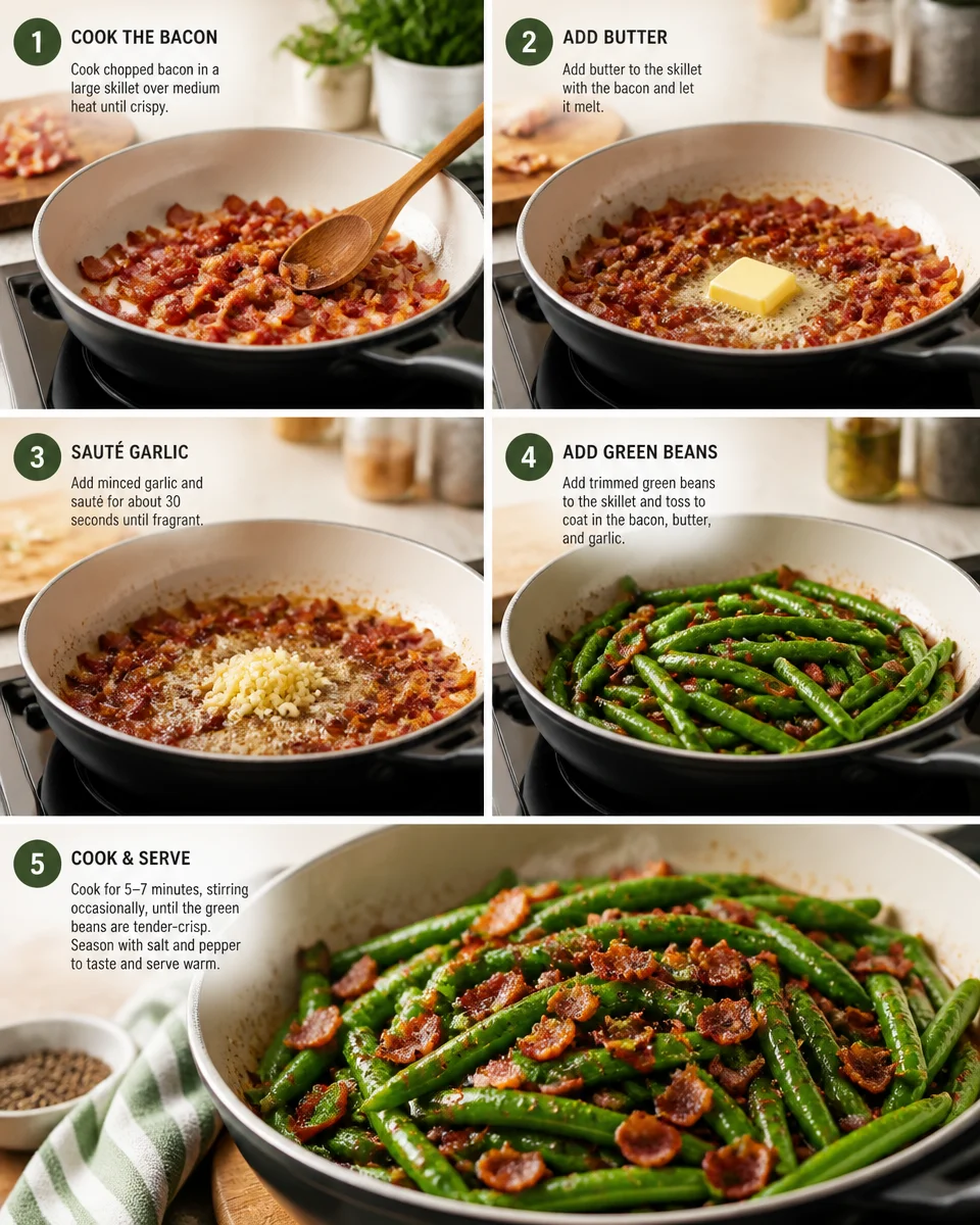 Easy Crack Green Beans — Brown Sugar Bacon Side