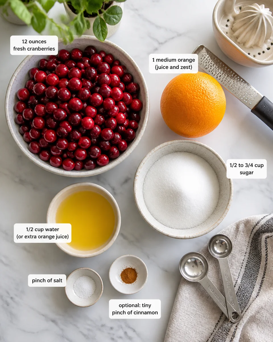 Easy Cranberry Sauce — Fresh Orange