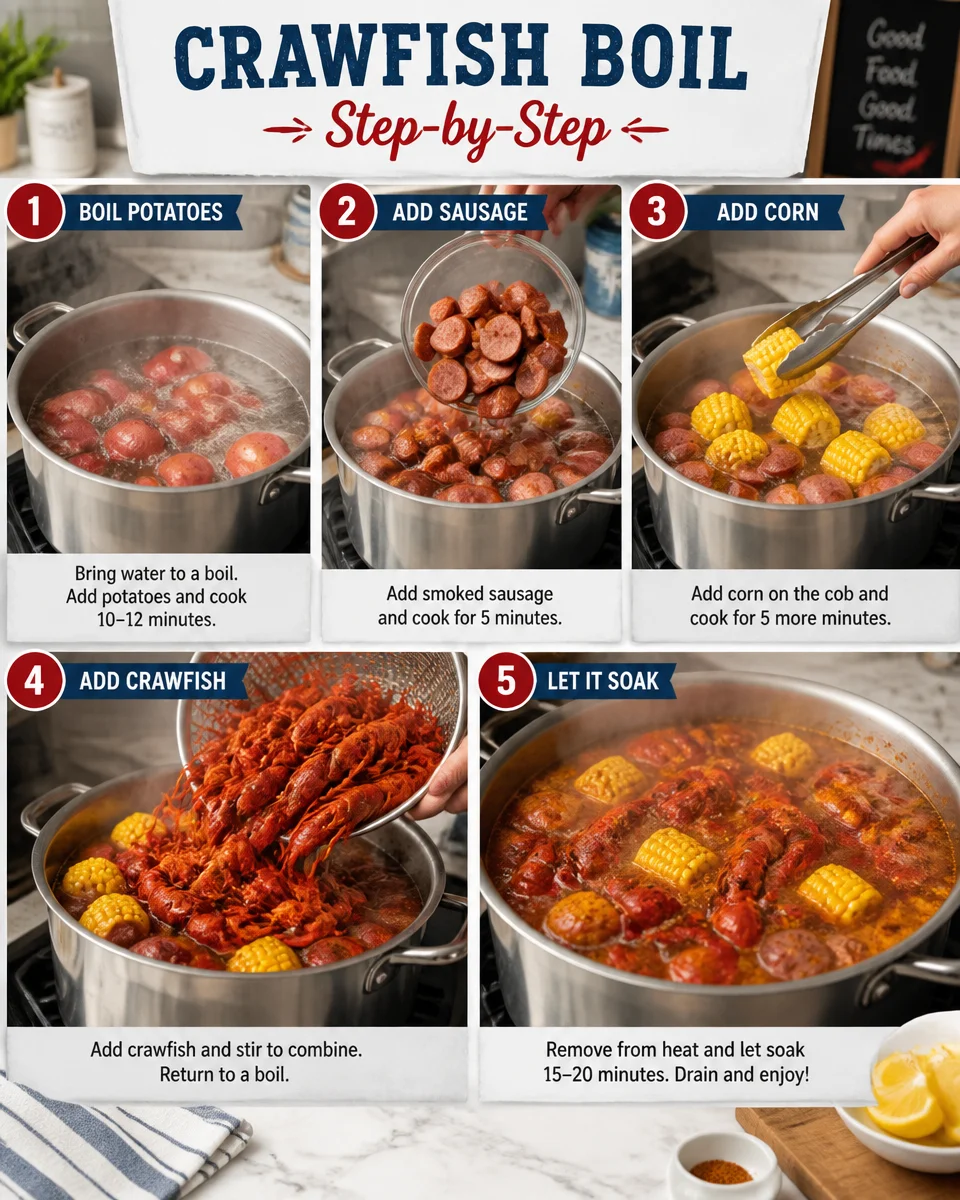 Easy Crawfish Boil — Cajun Backyard Feast