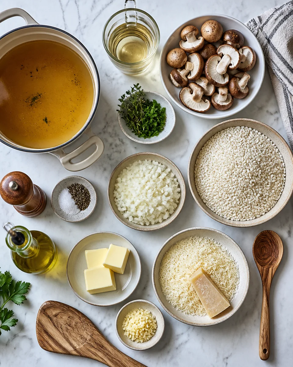 Easy Creamy Mushroom Risotto — Parmesan Stovetop