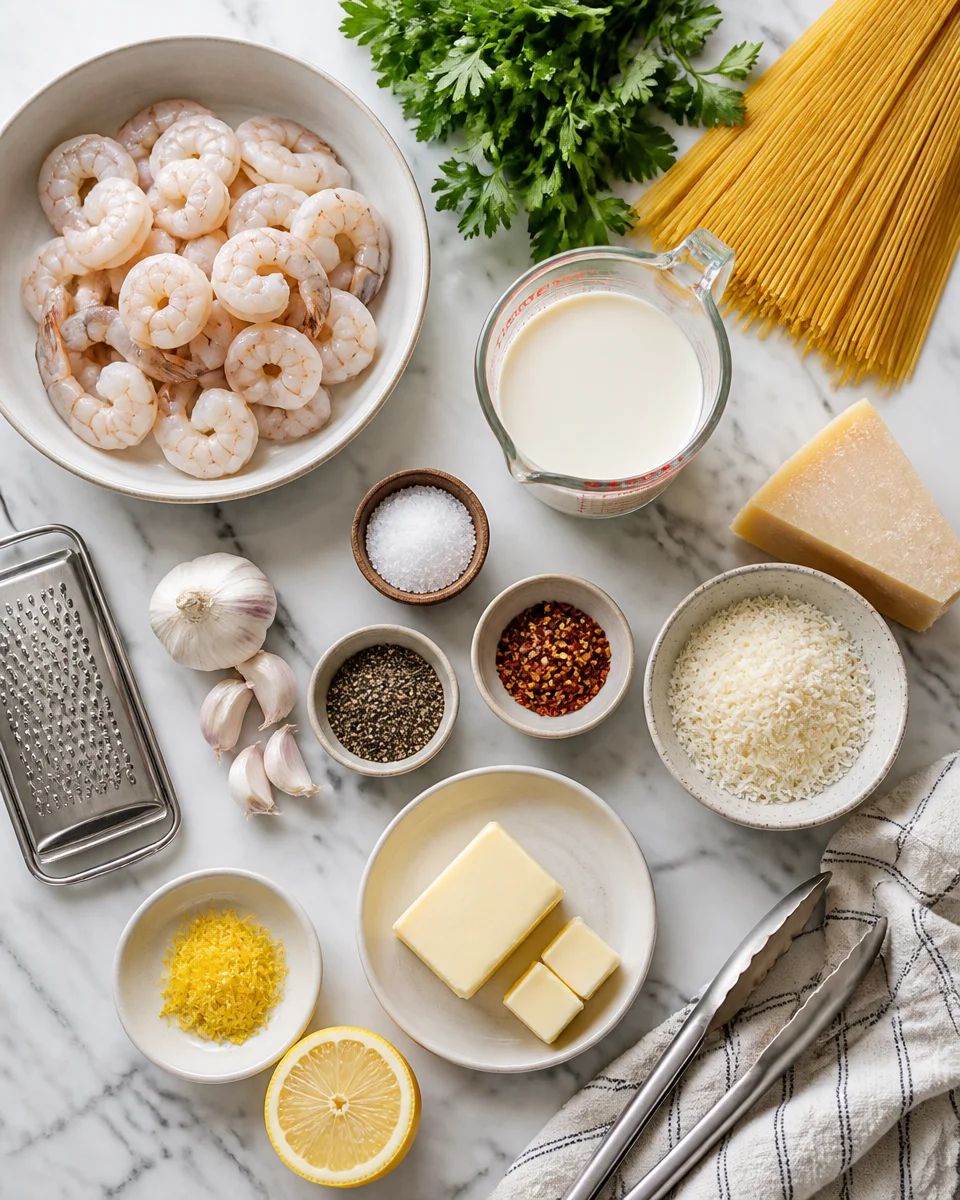Easy Creamy Shrimp Pasta — Garlic Butter Sauce