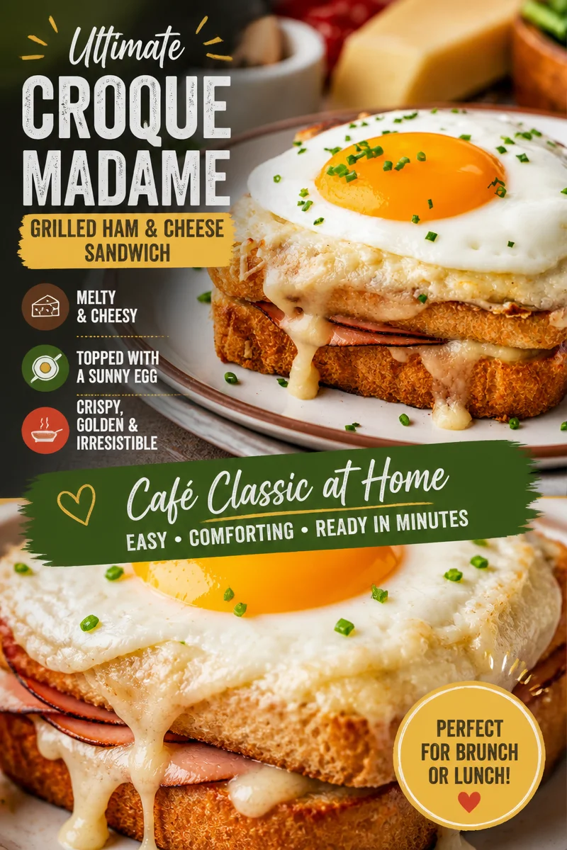 Easy Croque Madame — French Ham Cheese Egg