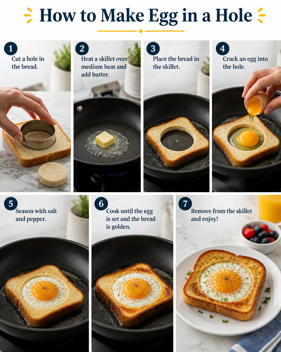 Easy Egg in a Hole — Buttery Toast Breakfast