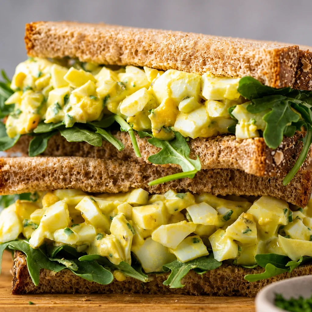 Creamy Easy Egg Salad high in protein served in a bowl ready for lunch.