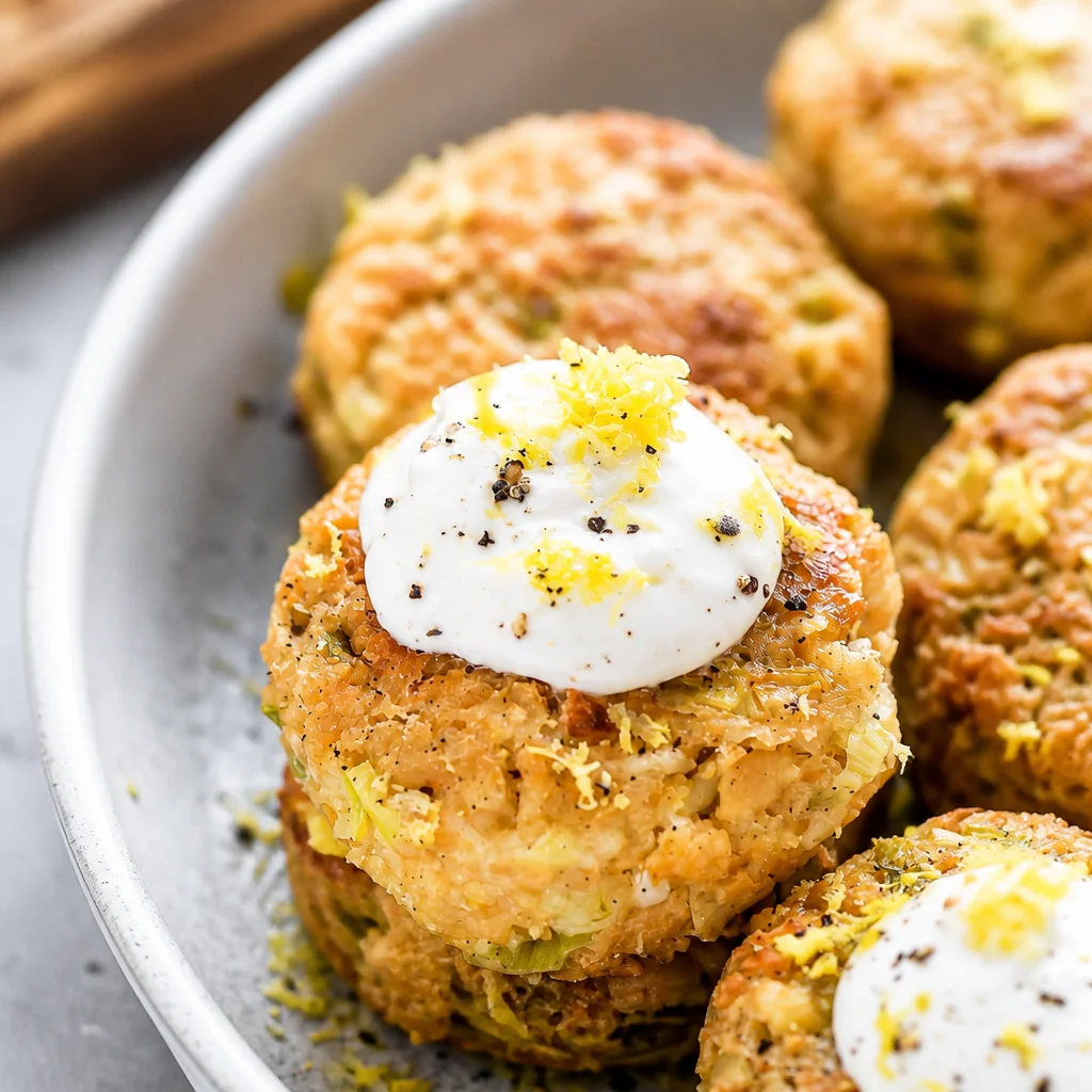 Easy Falafel — Crispy Baked Chickpea Patties served with tahini sauce and fresh herbs.