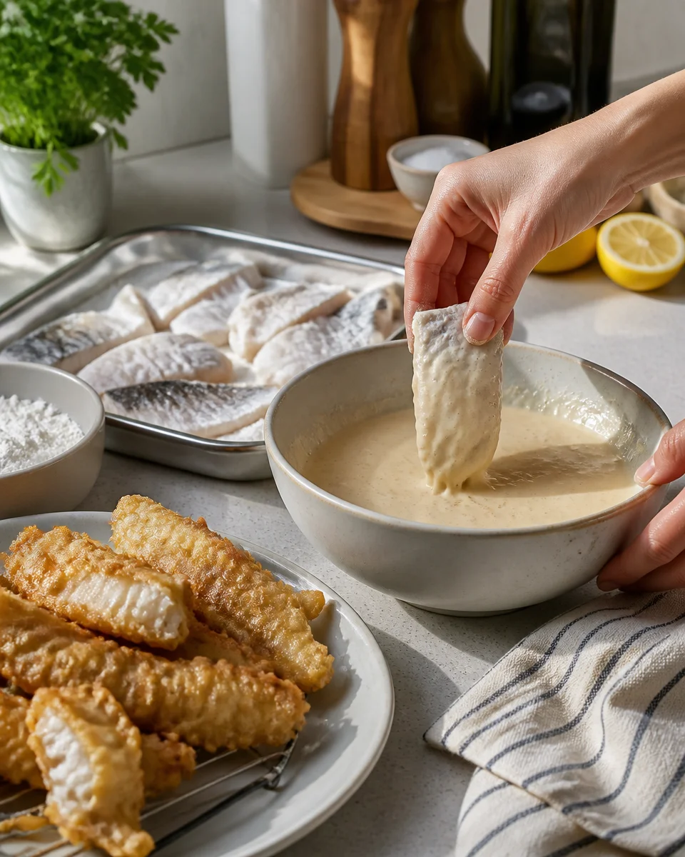 Easy Fish and Chips — Beer Battered Crispy Oven