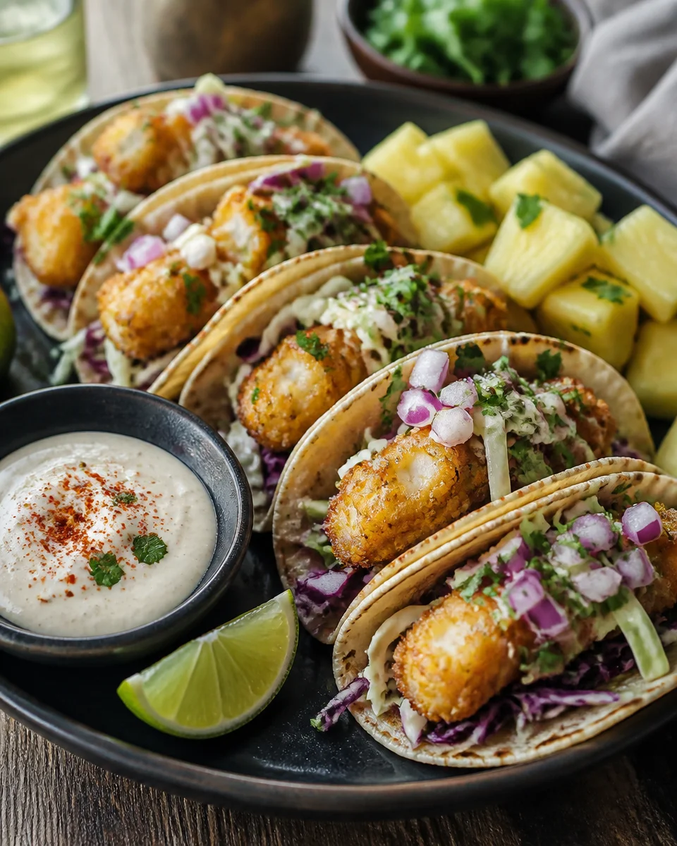 Easy Fish Tacos — Crispy Battered with Slaw