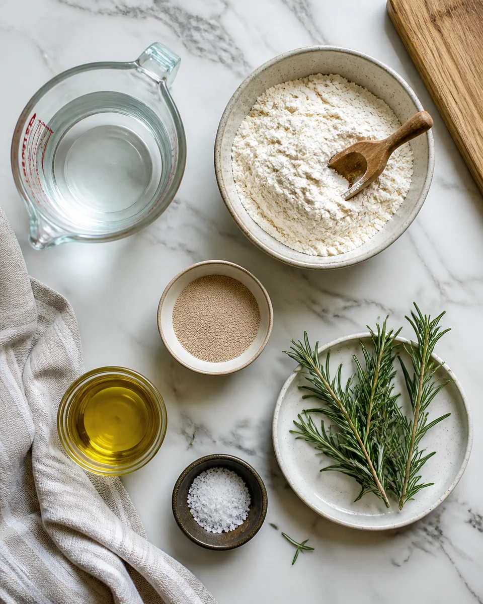 Easy Focaccia Bread — Rosemary Olive Oil Italian