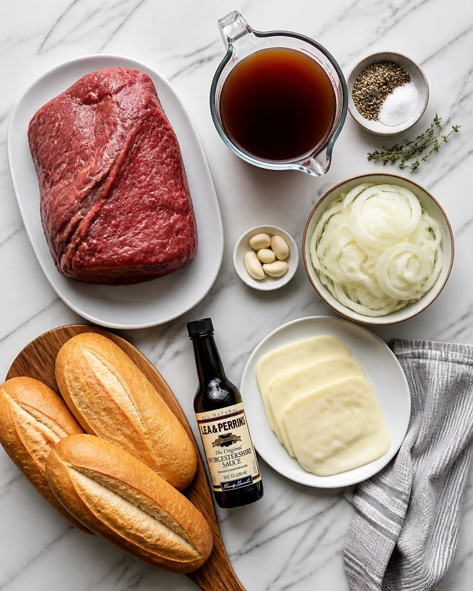 Easy French Dip Sandwich — Slow Cooker Beef