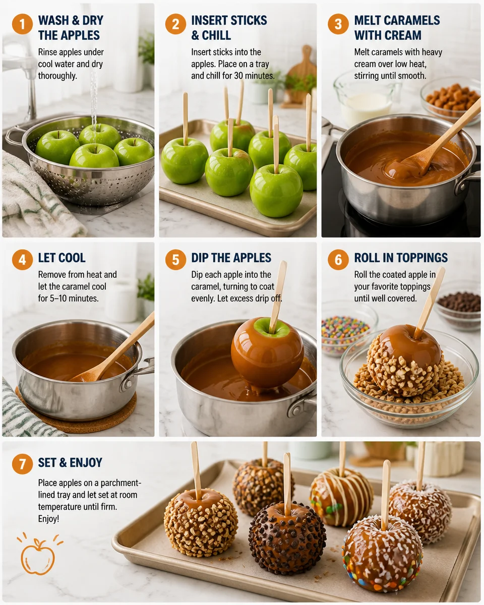 Easy Halloween Caramel Apples — Classic Dipped