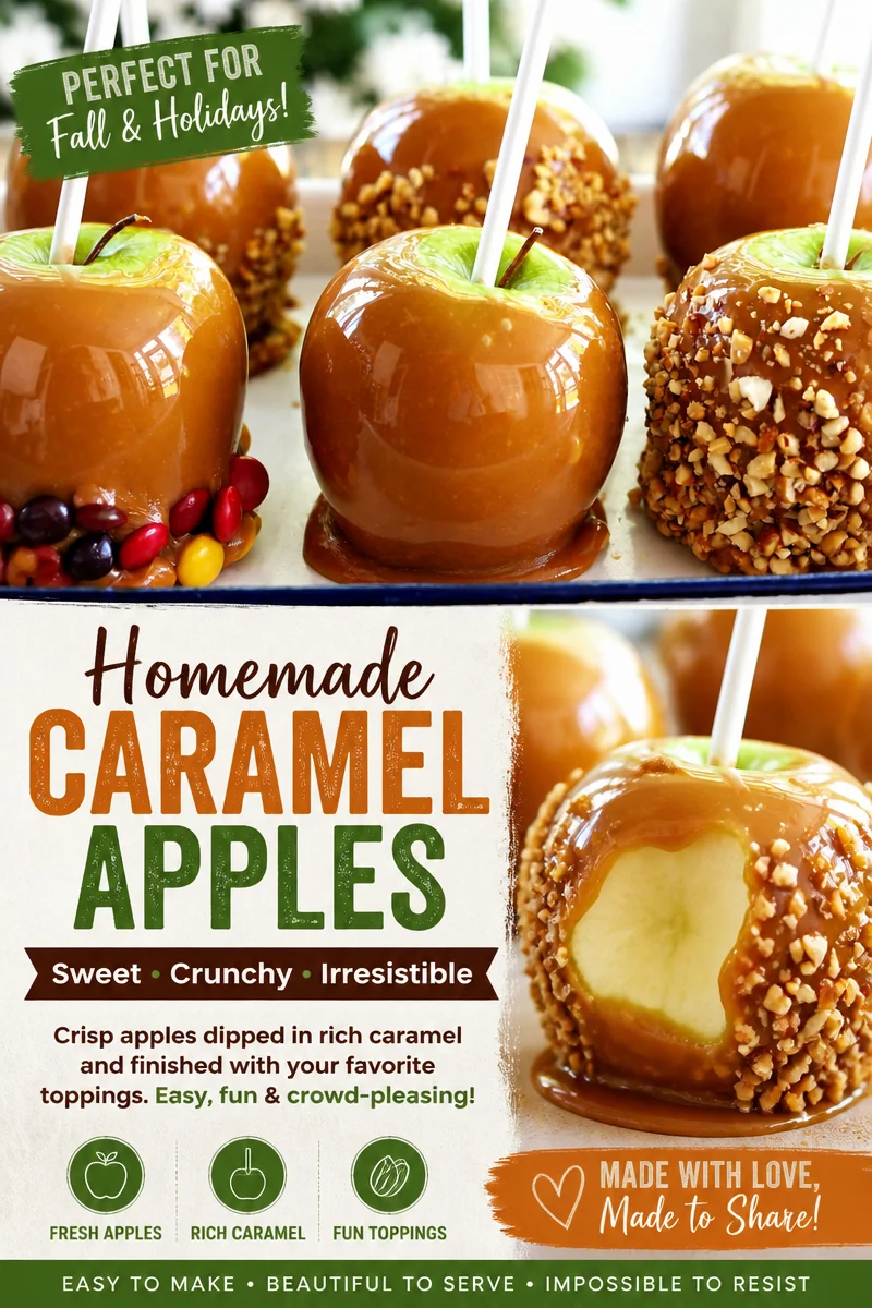 Easy Halloween Caramel Apples — Classic Dipped