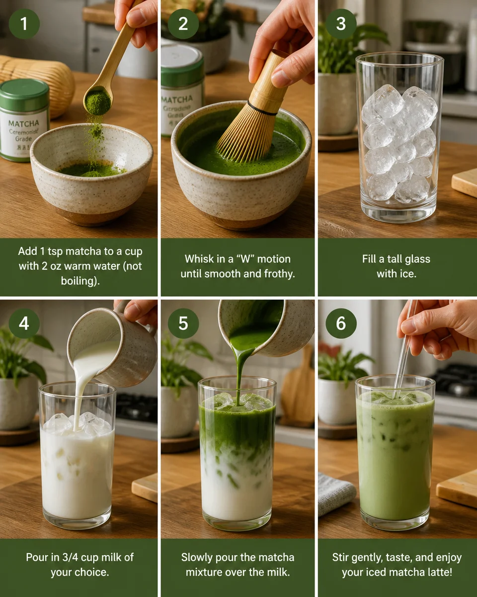 Easy Iced Matcha Latte — Coffee Shop Copycat