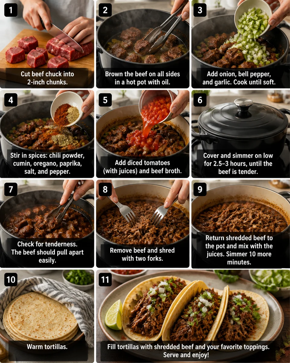 Easy Instant Pot Beef Tacos — Shredded Mexican