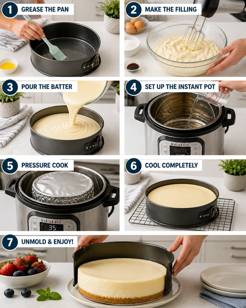 Easy Instant Pot Cheesecake — No Bake Pressure
