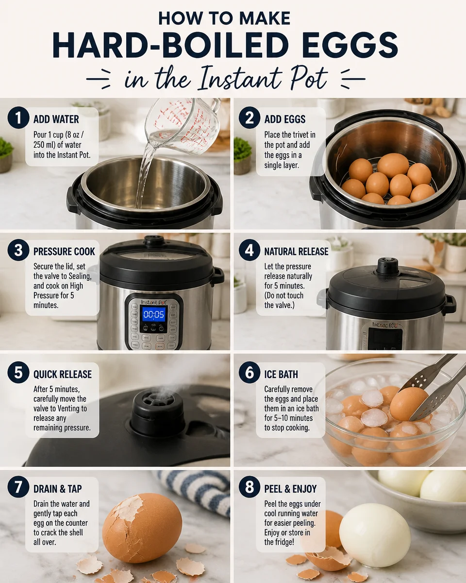 Easy Instant Pot Hard Boiled Eggs — Perfect Peel