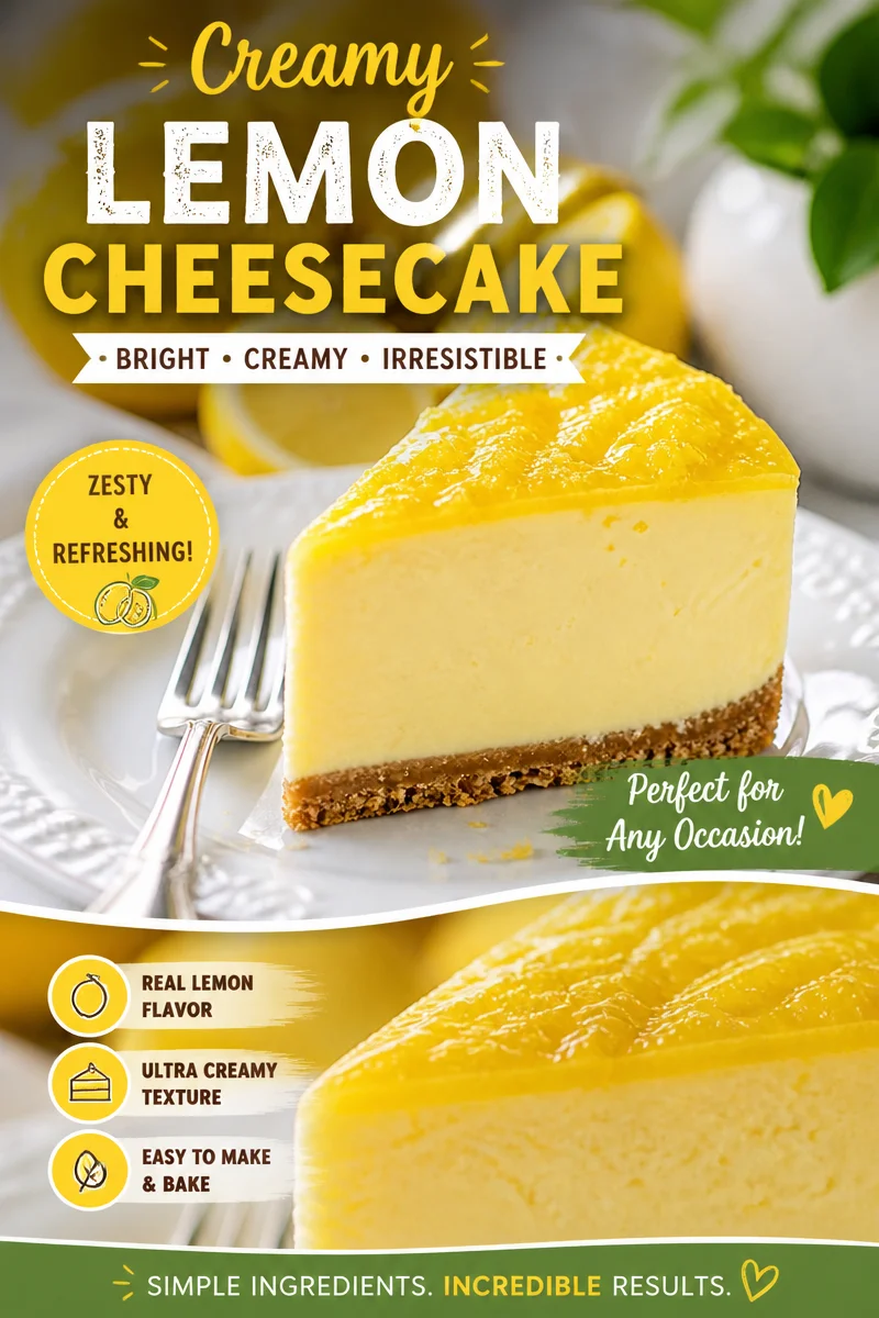 Easy Instant Pot Lemon Cheesecake — Creamy Dessert
