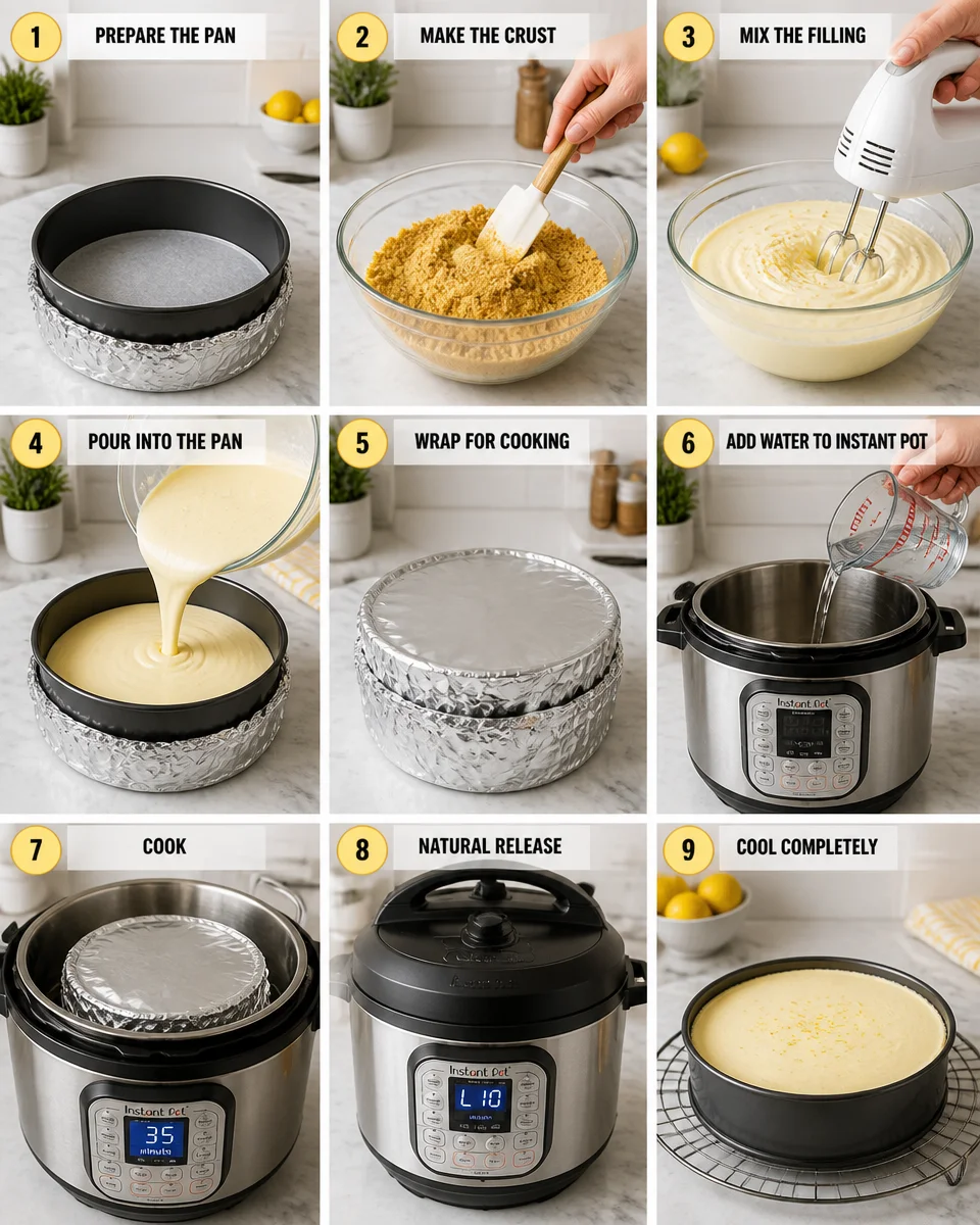 Easy Instant Pot Lemon Cheesecake — Creamy Dessert