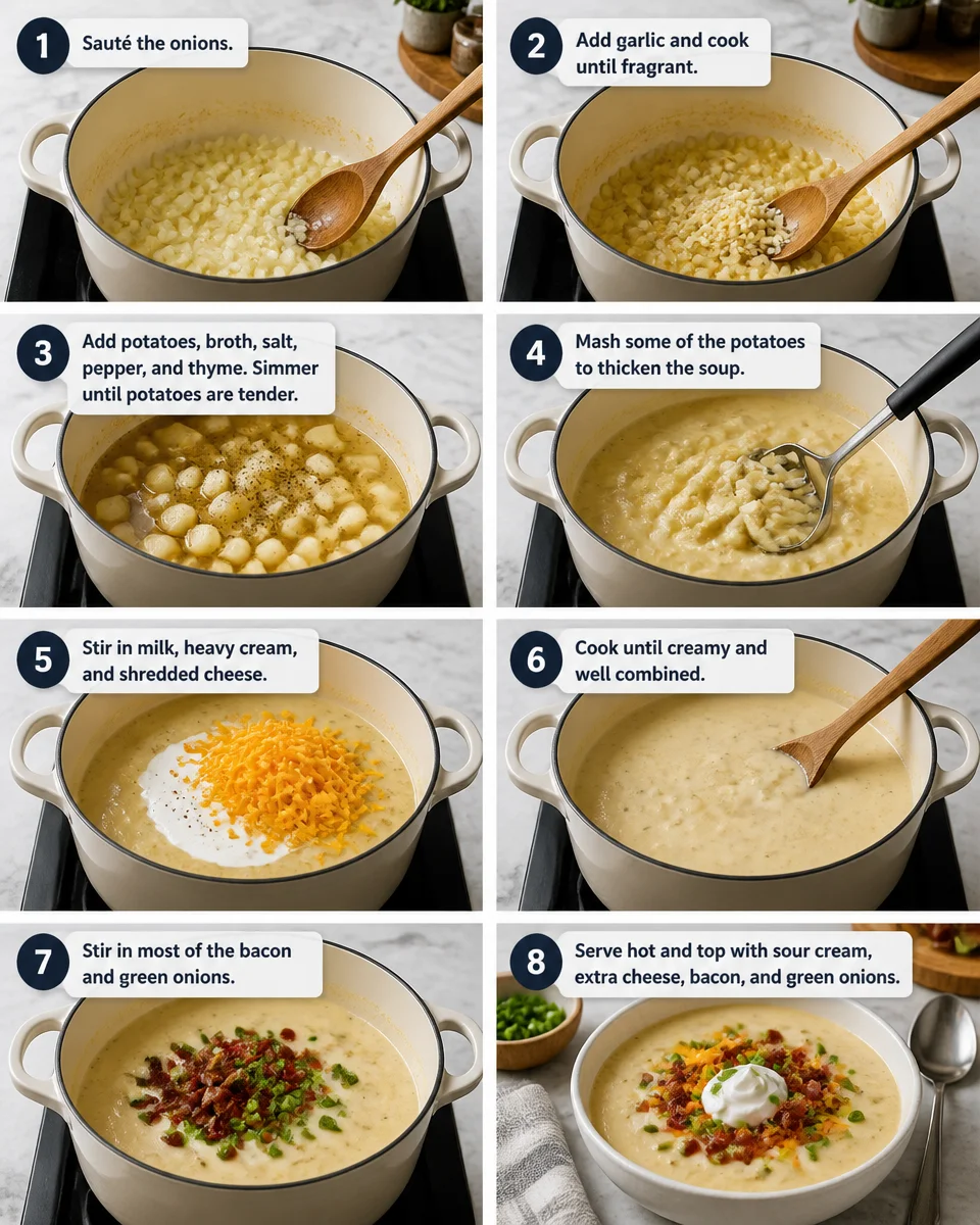 Easy Instant Pot Potato Soup — Loaded Baked
