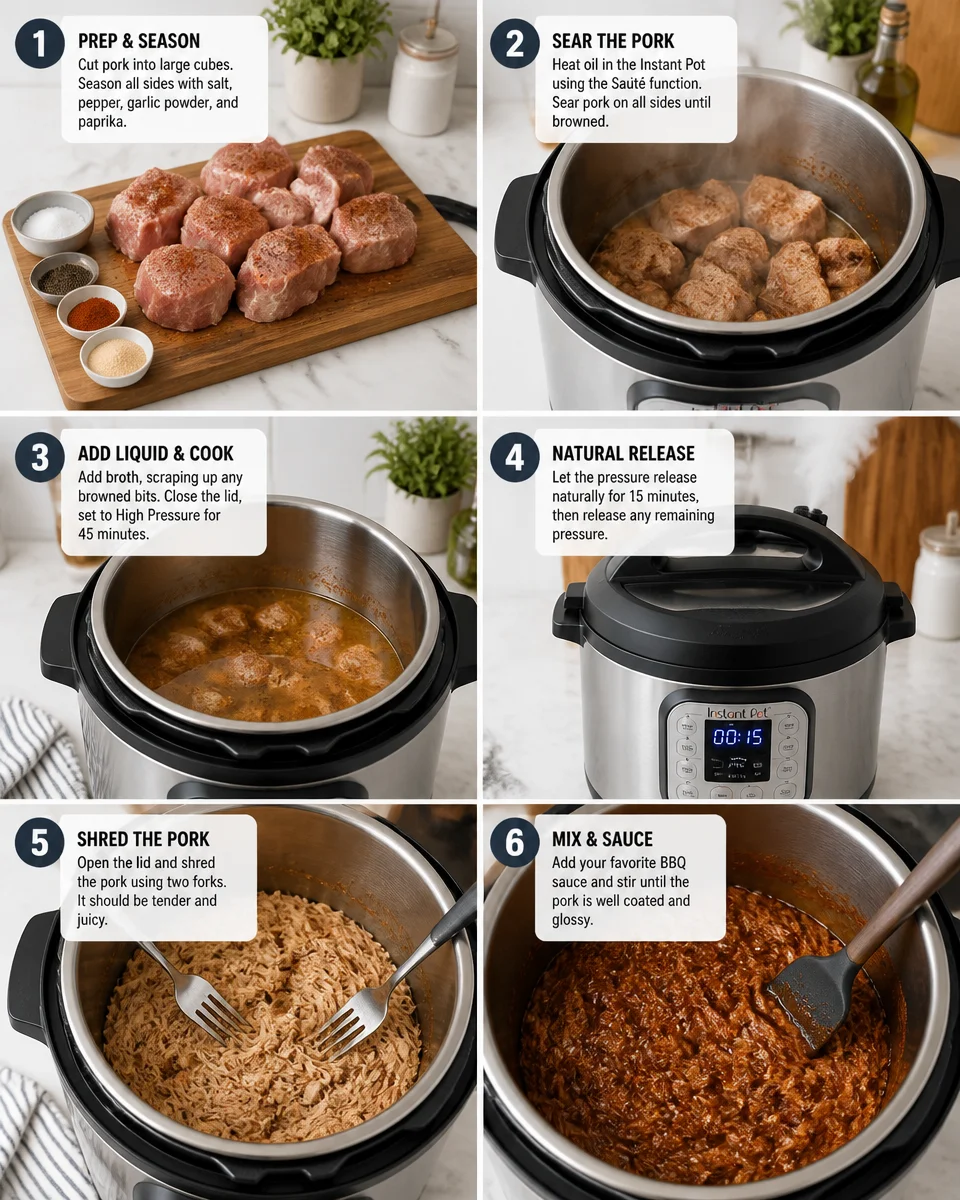 Easy Instant Pot Pulled Pork — BBQ Sandwich