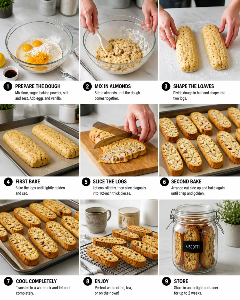 Easy Italian Biscotti — Twice Baked Almond Cookies